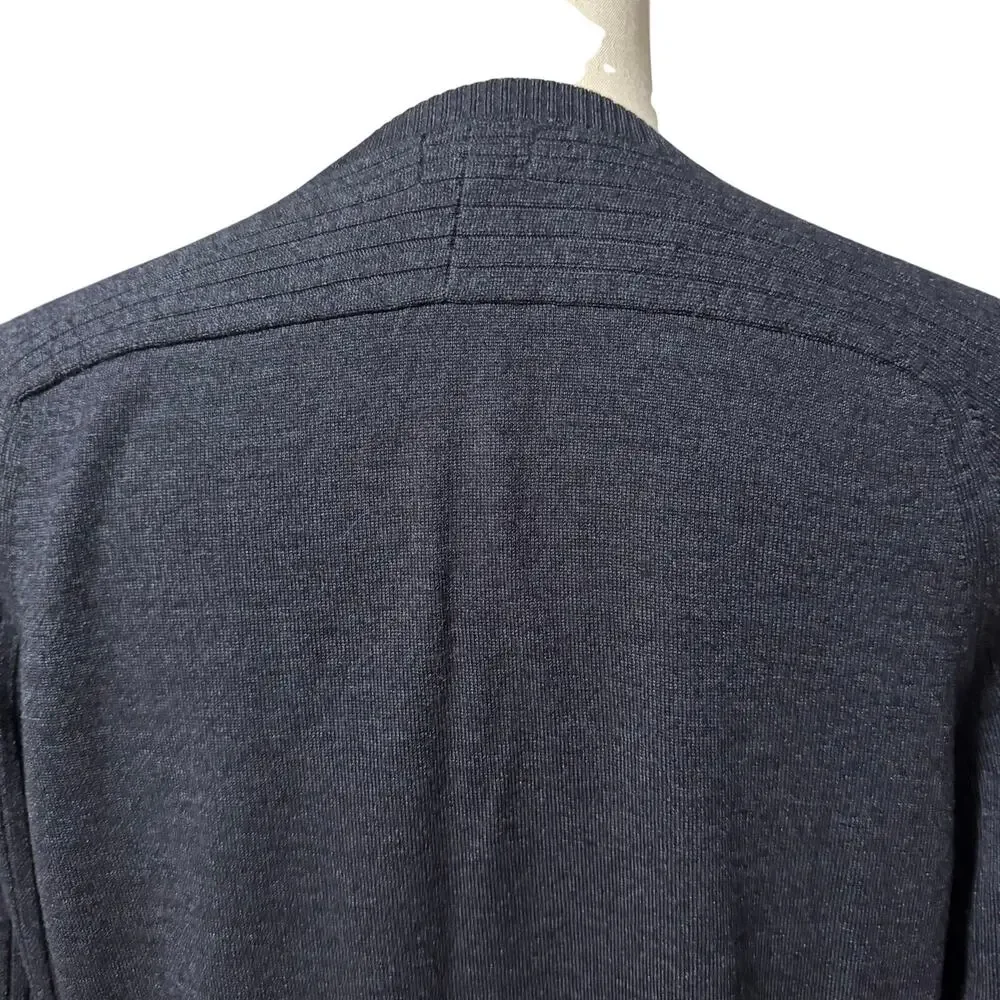 Banana Republic Men's Navy Blue V-Neck Sweater Sz L Preppy Layers Minimalist
